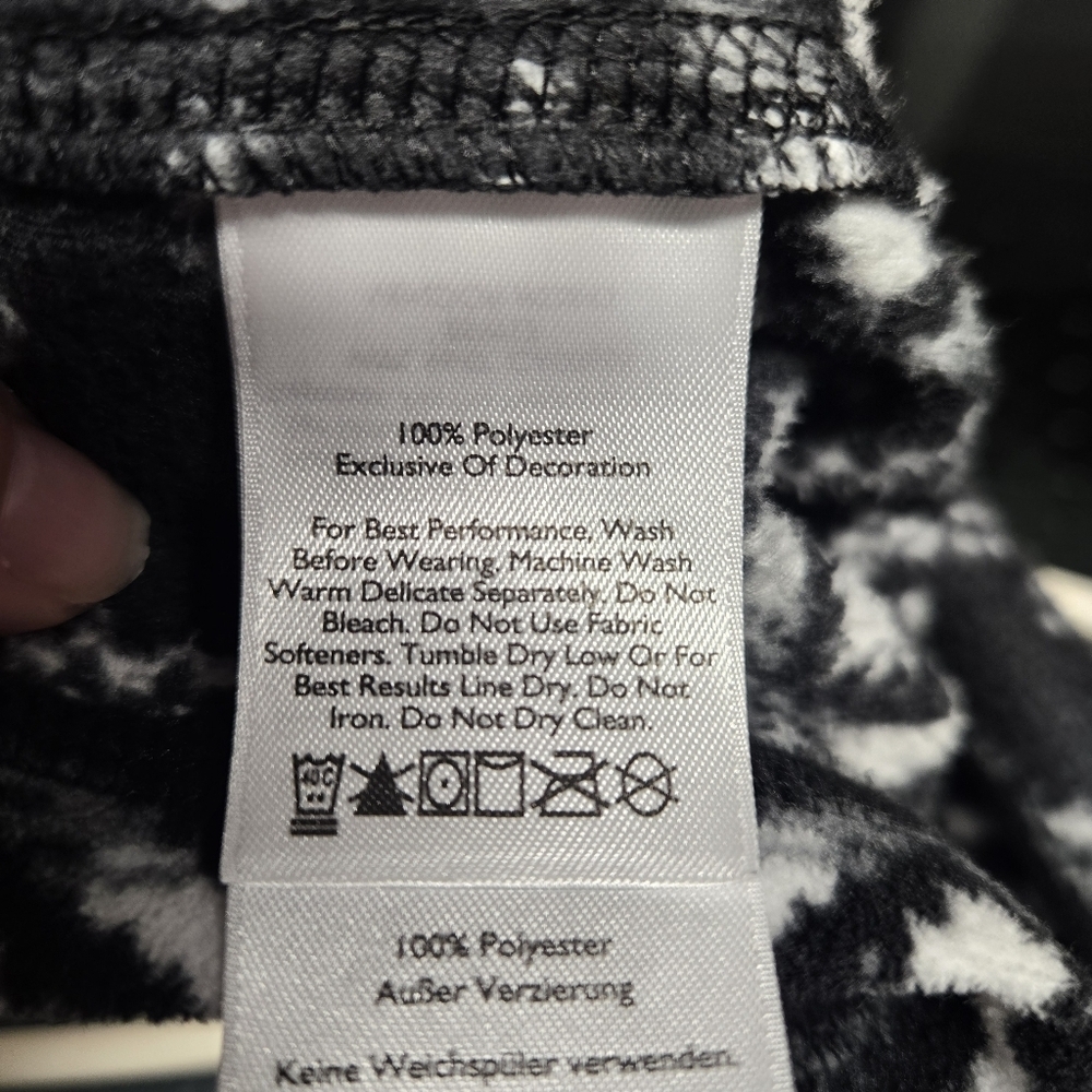 Eddie Bauer Black and White Womens Aztec Quarter Zip XL - Picture 5 of 5